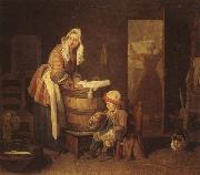 jean-Baptiste-Simeon Chardin The Washerwoman Sweden oil painting artist